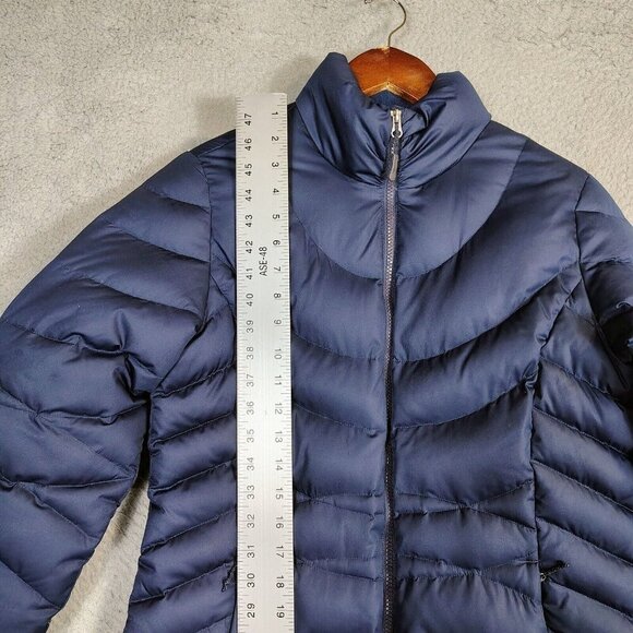 Eddie Bauer Puffer Jacket Women's Medium Blue Down EB650 Full Zip Outdoor Winter - Picture 5 of 15